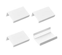 MOROBOR Mini Poignée de tirage à bord, 4 pcs Poignées autocollantes modernes Style de tiroir en alliage d'aluminium Poignées invisibles à angle droit pour garde-robe Poignées de tiroir pour armoire