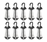 Morobor Piquets d'ancrage de terrasse, 10 pièces en alliage d'aluminium coupe-vent avec boucle à ressort, ancre portable pour le camping en plein air