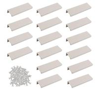 MOROBOR Poignée de bord de doigt cachée style moderne poignées de tiroir en alliage d'aluminium invisible poignée de placard auto-adhésive traction instantanée pour armoire, quincaillerie, tiroir, 100
