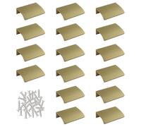 MOROBOR Poignée de Tirage à Rebord pour Doigt, Lot de 16 Poignées Dissimulées à Angle Rond Style Moderne Poignée de Tiroir en Alliage d'Aluminium Tirettes Invisibles Poignée d'Armoire pour