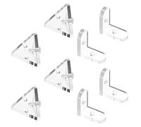 MOROBOR Support d'angle en acrylique, équerres transparentes à angle droit à 3 trous et support d'angle en forme de L 90 degrés avec rivets transparents pour boîte de présentation