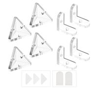 MOROBOR Support d'angle en acrylique transparent à 3 trous à angle droit et support d'angle en forme de L à 90 degrés avec autocollants pour boîte de présentation