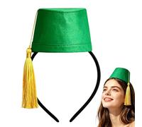 Moroccan Turkish Hat Comfort Felt - Traditional Outfit Headband Maroon Felt | Maroon Felt Village Hat for Party New Year Daily Outdoor | Thanksgiving Holiday Birthday Home Stage Performance Moroccan Hat