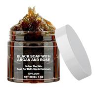 Morocco Black Beldi Savon - Savon noir à l'argan et à la | Savon corporel à l'argan, à la - Savon noir fricain pour homme et femme pour voyage, maison, voyages d'affaires, camping