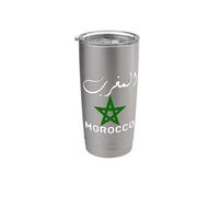 Morocco flag graphic funny morocco nation flag Morocco Gobelet isotherme en acier inoxydable double paroi