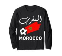 Morocco Flag Graphic Funny Morocco Nation Flag Morocco Manche Longue