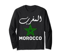 Morocco Flag Graphic Funny Morocco Nation Flag Morocco Manche Longue