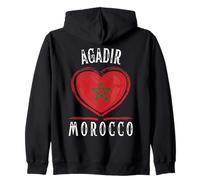 Morocco Flag Heart Agadir City Sweat à Capuche