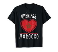 Morocco Flag Heart Khenifra City T-Shirt