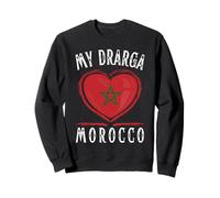 Morocco Flag Heart My Drarga City Sweatshirt