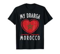 Morocco Flag Heart My Drarga City T-Shirt