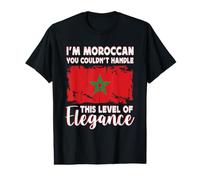 Morocco Flag Proud Elegant Moroccan Boyfriend Girlfriend T-Shirt Graphique avec Valeur