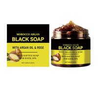 Morocco Savon noir pour le corps, barre de savon noir africain, savon noir naturel marocain, exfoliant pour le corps marocain, peau douce, convient à la plupart des types de peau, 180 g