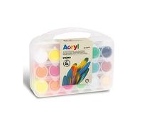 MOROCOLOR Case Hobby Professionnel Couleurs acryliques de 18 + 2 Toile Cartes 612