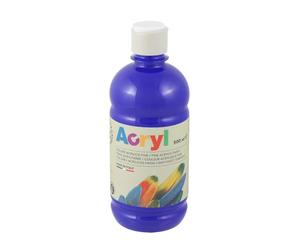 Morocolor PRIMO Acryl, 1 Flacon de 500 ML de Couleur Acrylique Fine, Bleu Outremer, Effet Couvrant et Lumineux, Equipé d'un Bouchon Doseur