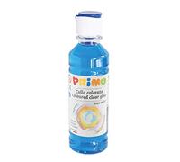 Morocolor PRIMO, Colle colorée à l'eau en bouteille 240ml, Colle bleue sans solvants et sans gluten, Brillante et colorée, Facilement lavable, Convient pour papier et carton