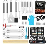 Morole 45 Piece Ustensiles Barbecue, Stainless Steel Kit Accessoires Barbecue, Barbecue Tongs,pour Camping en Plein Air et