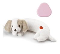 Moropaky Heartbeat Jouet en peluche pour chiens, jouet en peluche pour soulager l'anxiété, aide calmante, aide au comportement, aide au dressage de la cage et du chenil, essentiel pour chiot blanc