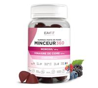 EAFIT Gommes Minceur 360 Morosil et Vinaigre de Cidre – 40 gommes Fruits rouges – Sans sucre
