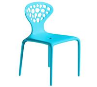 MOROSO ensemble de 4 chaises avec le dos perforé SUPERNATURAL (Turquoise - Polypropylène)