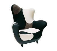 MOROSO fauteuil ALESSANDRA LOS MUEBLES AMOROSOS (Blancnoir version C - Divina 3 / Tonus / Hallingdal / cuir)