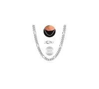 MOROTOLE Plata de Ley Figaro Cadenas Collares Para Hombres Ancho 5mm Corte Diamante Figaro Cadena de Eslabones 18/20/22 Pulgadas