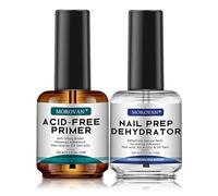Morovan Natural Nail Prep Apprêt déshydraté et sans acide, déshydrateur pour vernis à ongles acrylique et gel UV, séchage rapide, collage supérieur
