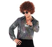 Morph Chemise Homme Disco, Paillettes, Déguisement Années 80, Costume Carnaval Homme, XXL