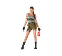 Morph Costume Archéologue Tombe Femme, Déguisement Halloween avec Holster et Accessoires, XXL