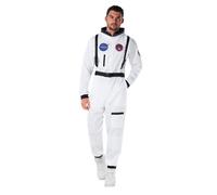 Morph Costume Astronaute Blanc, Tenue Spatiale Adulte, Déguisement Fête Cosmonautes, S M