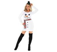 Morph Costume Bonhomme de Neige, Tenue de Noël Femme, Déguisement Fête de Fin d'Année, XL