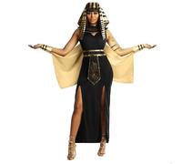 Morph Costume Cléopâtre Femme, Déguisement Déesse Égyptienne, Tenue Accessoires Halloween, M XL