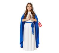 Morph Costume de Vierge Marie pour enfant - Robe de crèche pour filles - Costume religieux de Noël pour fêtes de fin d'année, taille S