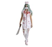 Morph Costume Infirmière Sanglante, Déguisement Zombie Halloween, Tenue Effrayante Infirmière, XL M