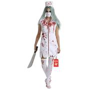 Morph Costume Infirmière Zombie, Déguisement Infirmière Sanglante Halloween, Tenue Soirée à Thème, XL
