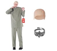 Morph Costume Méchant Gris, Déguisement Drôle Halloween, Tenue Inspirée Années 60, M
