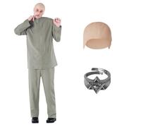 Morph Costume Méchant Gris, Déguisement Drôle Halloween, Tenue Inspirée Années 60, XXL L