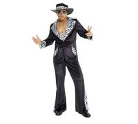 Morph Deguisement Annee 80 Homme, Déguisement Pimp Homme Noir, Deguisement Pimp Homme, Costume Gangster Homme, Déguisement Année 80 Homme, Déguisement Disco Homme, Costume Carnaval Homme Taille L