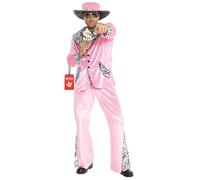 Morph Costume Pimp Rose, Déguisement Années 70 Vegas, Accessoire Fête Halloween Homme, XL