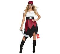 Morph Costume Pirate Femme, Robe Pirate Halloween, Déguisement Pirate Amusant, XL