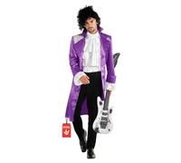 Morph Costume Pop Star Violet, Veste Musicien et Perruque, Déguisement Adulte, Tenue de Fête, M