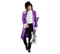Morph Costume Pop Star Violet, Veste Musicien et Perruque, Déguisement Adulte, Tenue de Fête, XL M