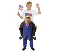 Morph Costume President Donald Americain Enfant, Déguisement Président Américain Enfant, Costume Américain Président Enfant
