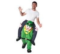 Morph Costume Saint Patrick Homme, Leprechaun Costume Adulte, Deguisement Irlandais Homme, Costume Saint Patrick Piggyback Rider