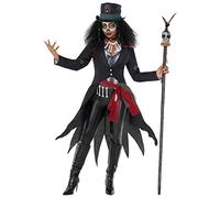 Morph Costume Sorcière Voodoo Femme, Déguisement Jour des Morts, Accessoires Halloween, L