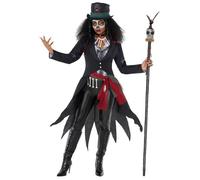 Morph Costume Sorcière Voodoo Femme, Déguisement Jour des Morts, Accessoires Halloween, L M