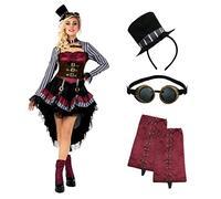 Morph Costume Steampunk Gothique Victorien Femme, Parfait Soirées Halloween, XL