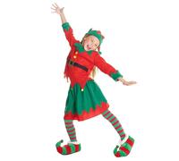 Morph Costumes Costume Lutin Enfant Elfe Fille, Déguisement Noël Enfant Taille M
