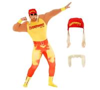 Morph Déguisement Hulk Hogan, Deguisement Catch Adulte, Déguisement Catch Adulte, Costume De Catcheur Homme, Deguisement Catch Homme, Costume Halloween, Carnaval L