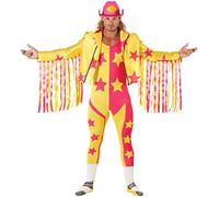 Morph Costumes Déguisement Macho Man, Deguisement Catch Adulte, Costume De Catcheur Macho Man, Deguisement Catcheur Homme, Costume De Catcheur Adulte, Deguisement Carnaval Homme Taille XL